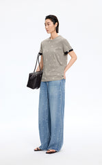 T-Shirt / JNBY Polka Dot Cotton Relaxed T-Shirt