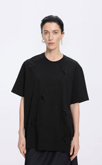 T-Shirt / JNBY Sculptural Fringe Floral Tee