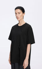 T-Shirt / JNBY Sculptural Fringe Floral Tee