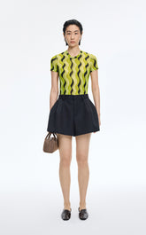 T-Shirt / JNBY Sheer Pop Stripe Mesh T-Shirt