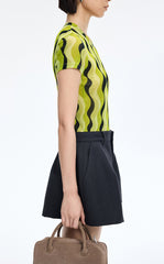 T-Shirt / JNBY Sheer Pop Stripe Mesh T-Shirt