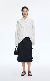 T-Shirt / JNBY Watercolor Floral Long-Sleeve Polo