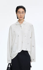 قميص / JNBY بولو طويل الأعماق فصلي بالآلوان المائية