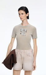 T-Shirt / JNBY X-Shaped Dog Graphic Fitted T-Shirt