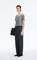 T-Shirt / JNBY Cashmere Blend Waffle Knit T-Shirt