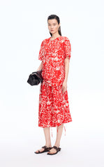 T-Shirt / JNBY Floral Cotton Relaxed T-Shirt