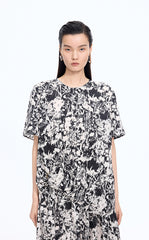 T-Shirt / JNBY Floral Cotton Relaxed T-Shirt