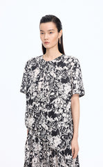 T-Shirt / JNBY Floral Cotton Relaxed T-Shirt