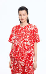 T-Shirt / JNBY Floral Cotton Relaxed T-Shirt