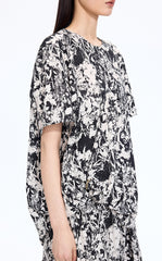 T-Shirt / JNBY Floral Cotton Relaxed T-Shirt