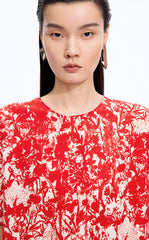 T-Shirt / JNBY Floral Cotton Relaxed T-Shirt