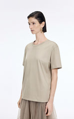 T-Shirt / JNBY Mercerized Cotton Longline T-Shirt