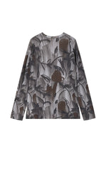 T-Shirt / JNBY Nylon Mesh Rose Print Oversized Tee
