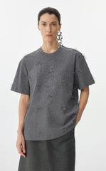 T-shirt / JNBY Floral Relaxed Cotton T-Shirt