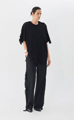 T-shirt / JNBY Lace Trim Panelled Oversize T-Shirt