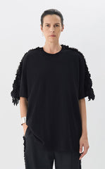 T-shirt / JNBY Lace Trim Panelled Oversize T-Shirt