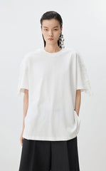 T-shirt / JNBY Lace Trim Panelled Oversize T-Shirt