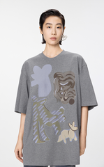 T-shirt / JNBY Oversized Chic Cat Graphic T-Shirt