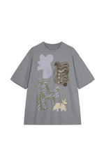 T-shirt / JNBY Oversized Chic Cat Graphic T-Shirt