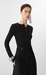 T-shirt / JNBY Slim Fit Cotton Long-Sleeve T-shirt