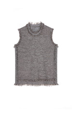 Tank Top / JNBY Fringe Trim Cotton Knit Vest