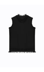 Tank Top / JNBY Fringe Trim Cotton Knit Vest