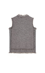 Tank Top / JNBY Fringe Trim Cotton Knit Vest