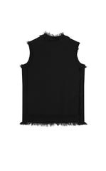 Tank Top / JNBY Fringe Trim Cotton Knit Vest