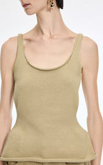Tank Top / JNBY Sculpted Knit Cotton Tank