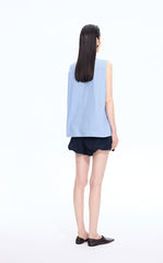 Top / JNBY Cotton Frog-Button Sleeveless Top
