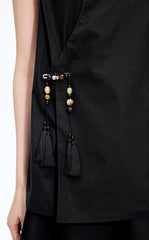 Top / JNBY Cotton Frog-Button Sleeveless Top