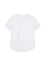 Top / JNBY Cotton Poplin Pleated Hem Short Sleeve Shirt