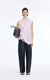 Top / JNBY Cotton Poplin Sleeveless Cinched Top