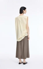Top / JNBY Cotton Poplin Sleeveless Cinched Top