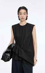 Top / JNBY Cotton Poplin Sleeveless Cinched Top