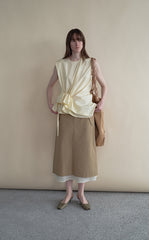 Top / JNBY Cotton Poplin Sleeveless Cinched Top