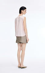 Top / JNBY Gathered Cotton Sleeveless Top