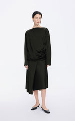 Top / JNBY Off-Shoulder Silk-Blend Deconstructed Top