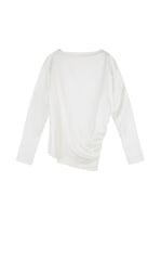 Top / JNBY Off-Shoulder Silk-Blend Deconstructed Top