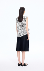 Top / JNBY Printed Cotton Sleeveless Structured Top