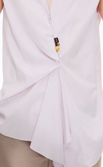 Top / JNBY Ruched Cotton Poplin Sleeveless Top