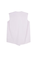 Top / JNBY Ruched Cotton Poplin Sleeveless Top