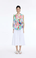 Top / JNBY Watercolor Floral Sleeveless Top