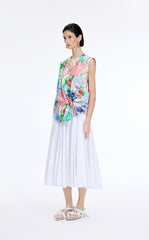 Top / JNBY Watercolor Floral Sleeveless Top