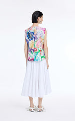 Top / JNBY Watercolor Floral Sleeveless Top