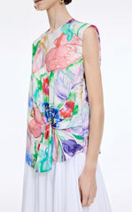 Top / JNBY Watercolor Floral Sleeveless Top