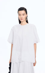 Top / JNBY Oversized Embroidered Cotton T-Shirt