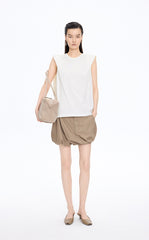 Top / JNBY Textured Polka Dot Cotton Sleeveless Top
