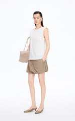 Top / JNBY Textured Polka Dot Cotton Sleeveless Top
