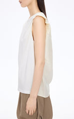 Top / JNBY Textured Polka Dot Cotton Sleeveless Top